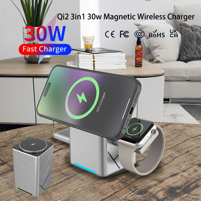 Magnetic Charging Cable - 15W Touch Rotating Magnetic Multi-function 3