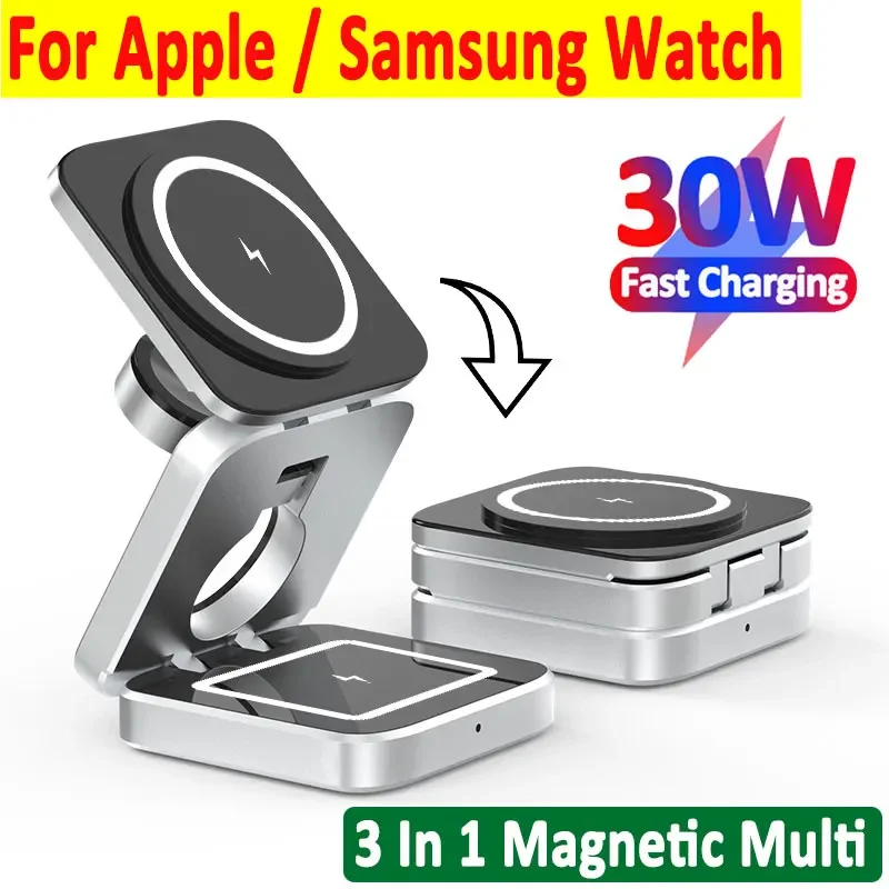 Magnetic Charging Cable - 30W Magnetic Wireless Charger Stand for