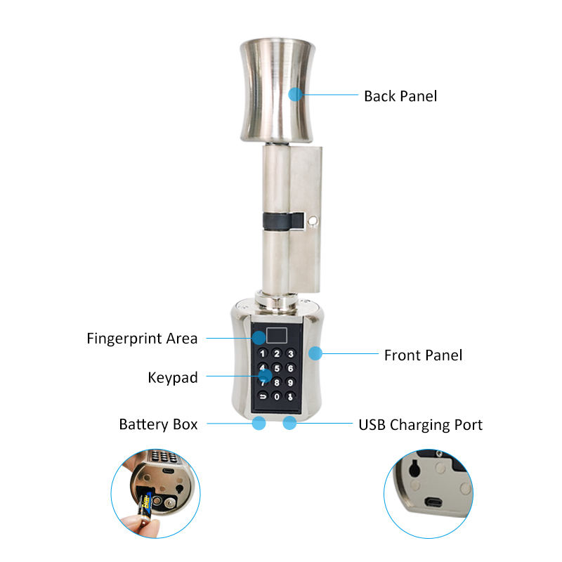 Fingerprint Smart Cylinder Loc - Unique Electronics Gadgets ulasan dan harga