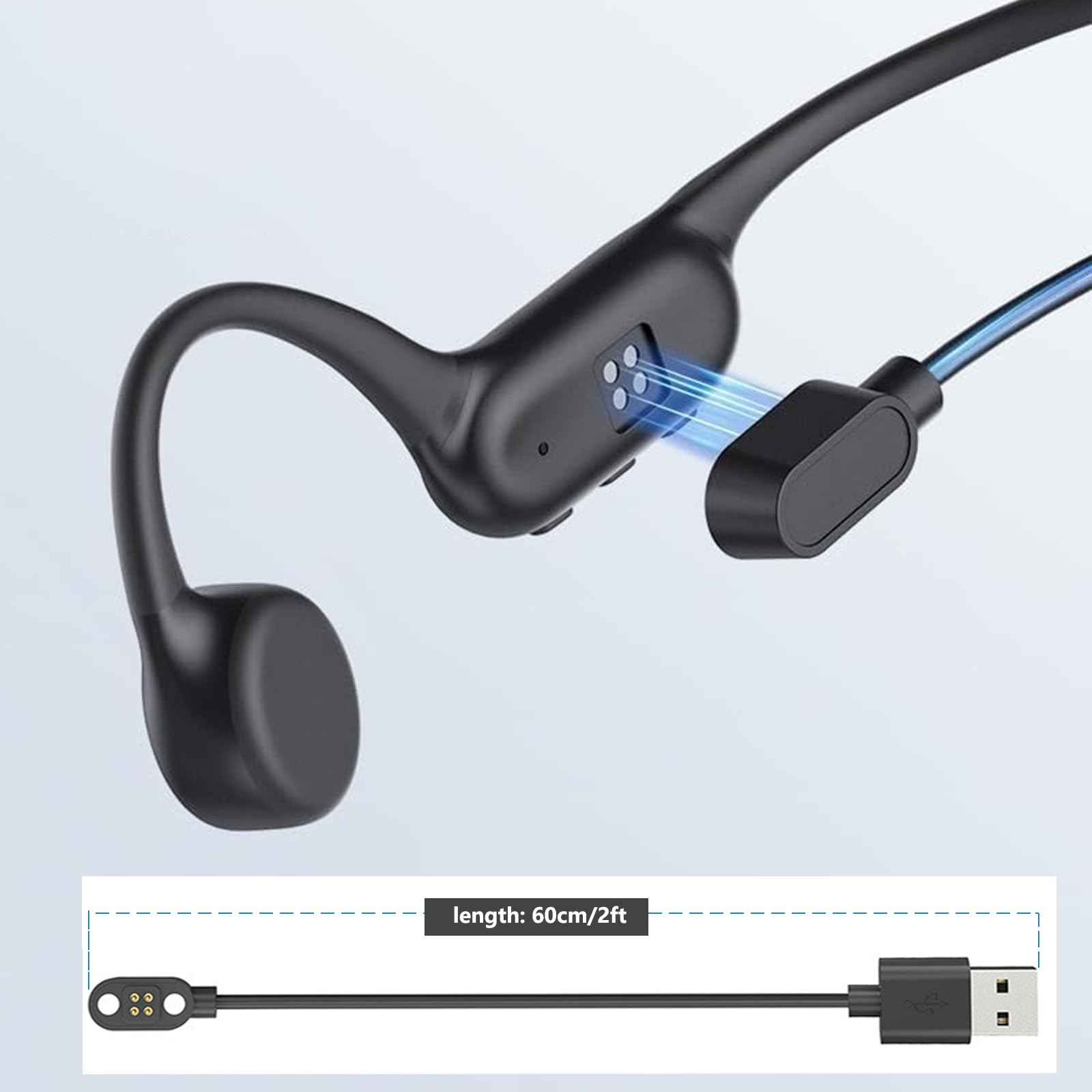 Bone Conduction Earphones with - Magnetic Charging Cable ulasan dan harga