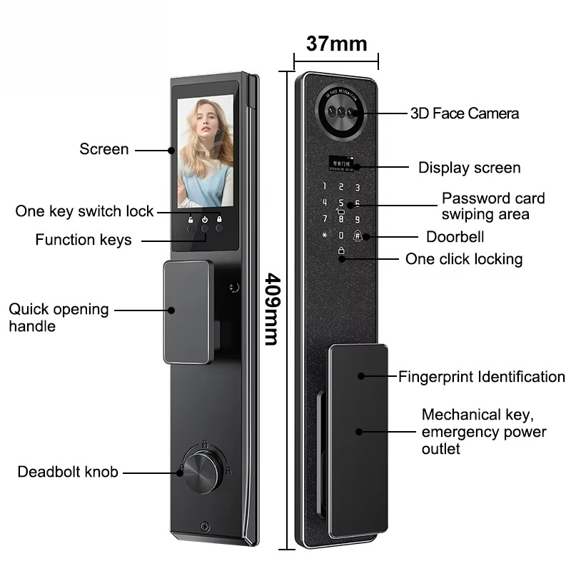 Tuya WiFi Smart Door Lock, Hom - Electronics & Gadgets Charging Gocable 8 In 1 Edc 100W Cable ulasan dan harga