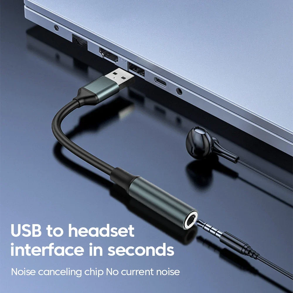 USB to 3.5mm Audio Jack Adapte - Usb Sound Card External ulasan dan harga