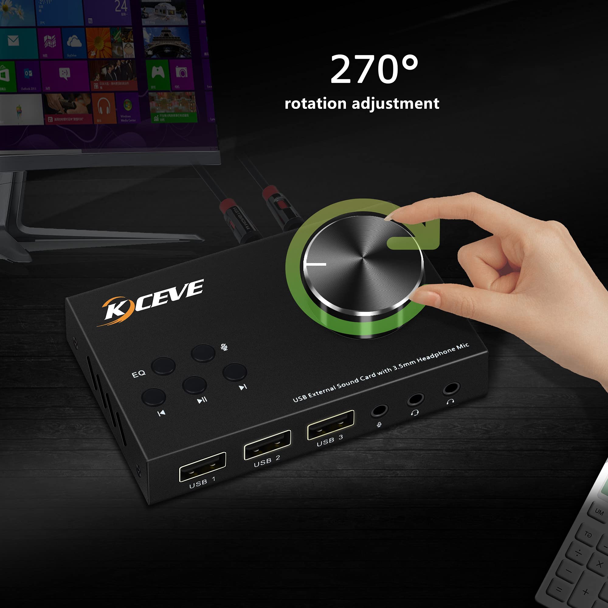 External Sound Card with Volum - Usb Sound Card External ulasan dan harga