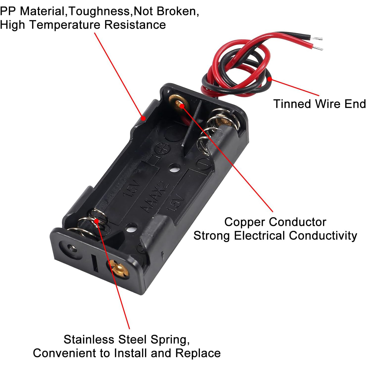 10pcs AAA Battery Holder 2X 1. - Unique Electronics Gadgets ulasan dan harga