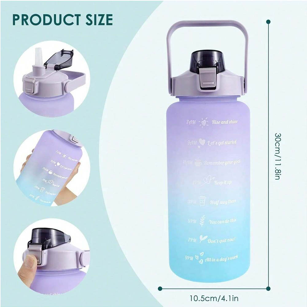 2L Water Bottle Motivational W - Smart Water Bottle Tracker ulasan dan harga