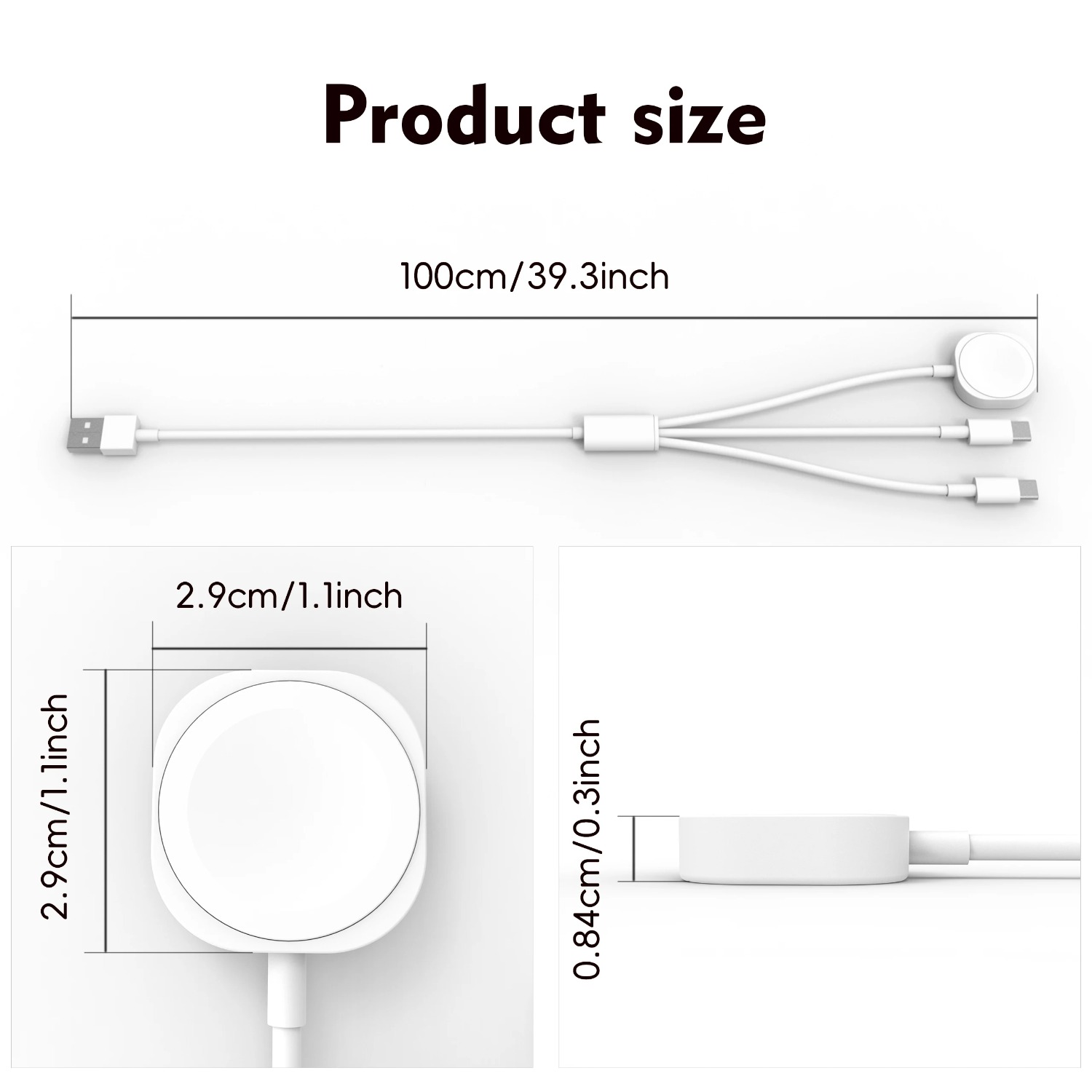 3 in 1  Magnetic Watch Charger - Magnetic Charging Cable ulasan dan harga