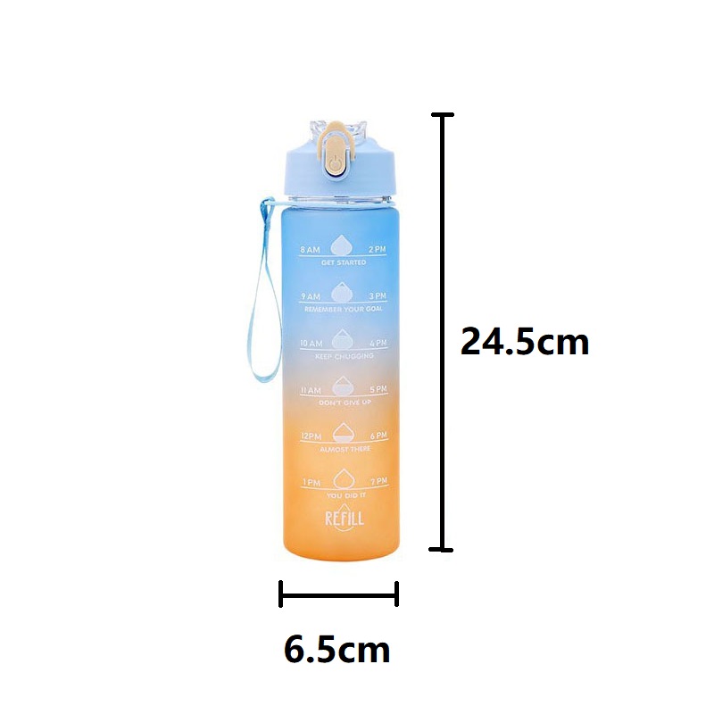 700ML Running Water Bottle Sof - Smart Water Bottle Tracker ulasan dan harga