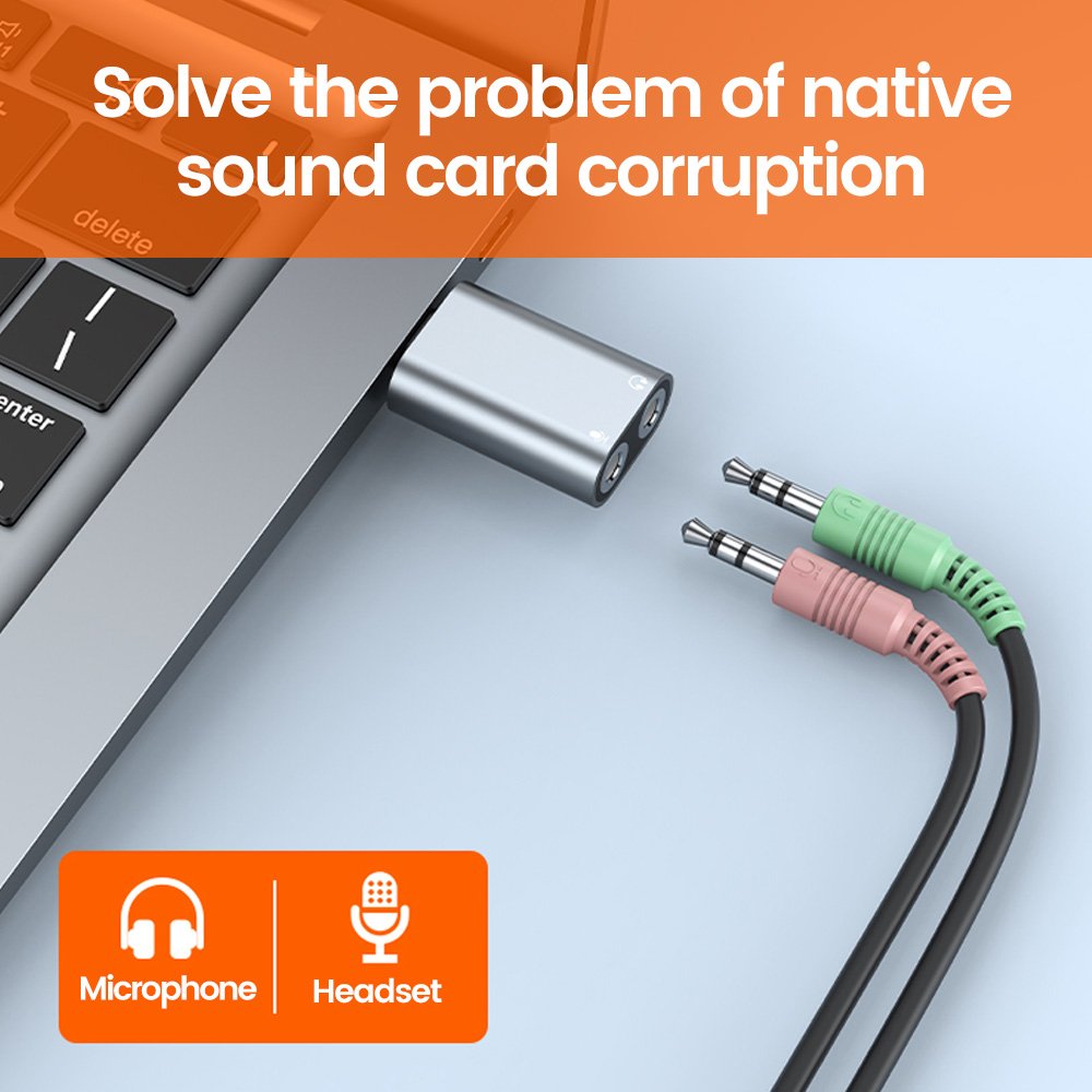 Elough Type C To 3.5mm Externa - Usb Sound Card External ulasan dan harga